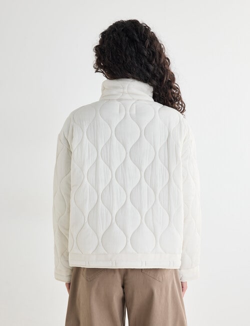 Zest Quilted Puffer Jacket, Stone product photo View 02 L