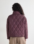 Zest Quilted Puffer Jacket, Wine product photo View 02 S
