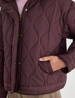 Zest Quilted Puffer Jacket, Wine product photo View 05 S