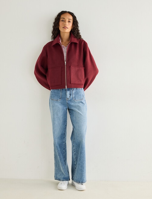 Zest Patch Pocket Jacket, Port product photo View 03 L