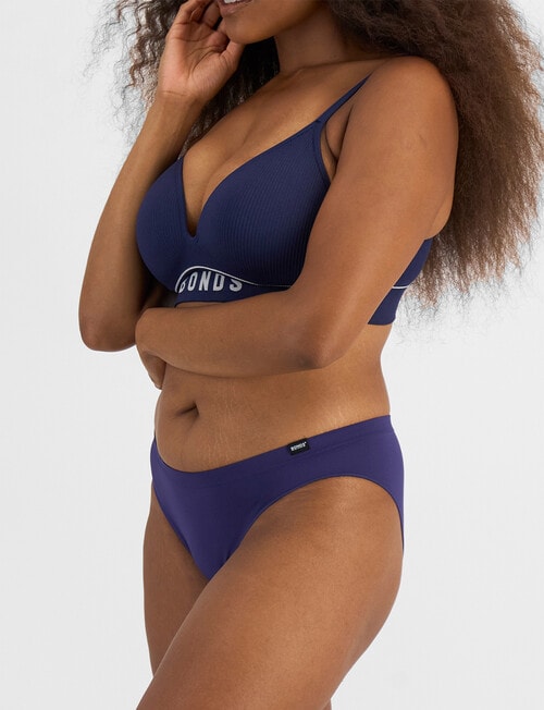 Bonds Match Its Seamless Bikini Brief, Deep Denim product photo View 02 L