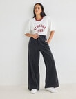 Denim Republic Soft Denim Wide Leg Pants, Washed Black product photo View 06 S