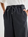 Denim Republic Soft Denim Wide Leg Pants, Washed Black product photo View 04 S