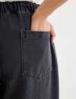 Denim Republic Soft Denim Wide Leg Pants, Washed Black product photo View 05 S