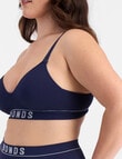 Bonds Bumps Retro Rib Wirefree Bra, Blue Enigma product photo View 02 S