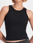 Bonds Rib Bra Tank Top, Nu Black product photo