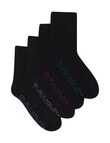 Bonds Logo Lite 1/2 Crew Socks, 4-Pack, Black & Cloud product photo View 02 S