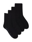 Bonds Logo Lite 1/2 Crew Socks, 4-Pack, Black & Cloud product photo View 03 S