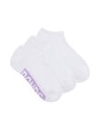 Bonds Logo Low Cut Socks, 3-Pack, White, Mermazing, Plush Punch & Cloud Nine product photo View 03 S