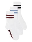 Bonds Logo Stripe Crew Socks, 3-Pack, White product photo View 03 S