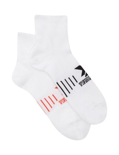 Bonds X-Temp Max Quarter Crew Socks, 2-Pack, White & Pomodoro product photo View 02 L