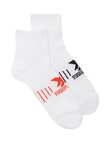 Bonds X-Temp Max Quarter Crew Socks, 2-Pack, White & Pomodoro product photo View 03 S
