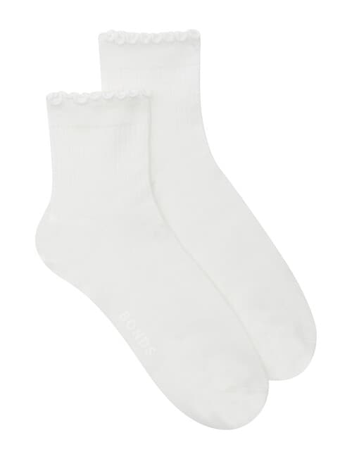 Bonds Frill Anklet Socks, 3-Pack, White product photo View 03 L