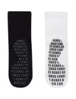 Bonds Grip 1/2 Crew Sock, 2-Pack, White & Black product photo View 02 S