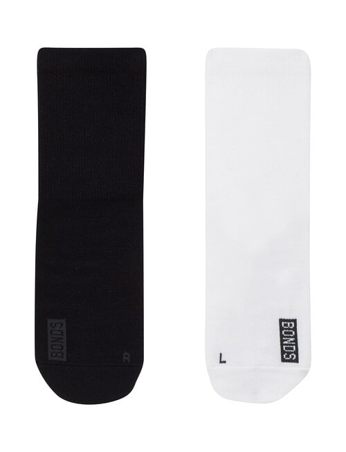 Bonds Grip 1/2 Crew Sock, 2-Pack, White & Black product photo View 03 L