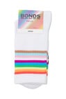 Bonds Pride Crew Socks, 1-Pack, White product photo