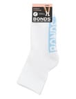 Bonds Logo 1/2 Crew Socks, 3-Pack, White & Cloud product photo