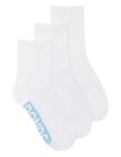 Bonds Logo 1/2 Crew Socks, 3-Pack, White & Cloud product photo View 03 S