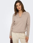 ONLY Ibi Long Sleeve Pullover, Silver Mink Marle product photo