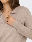ONLY Ibi Long Sleeve Pullover, Silver Mink Marle product photo View 03 S