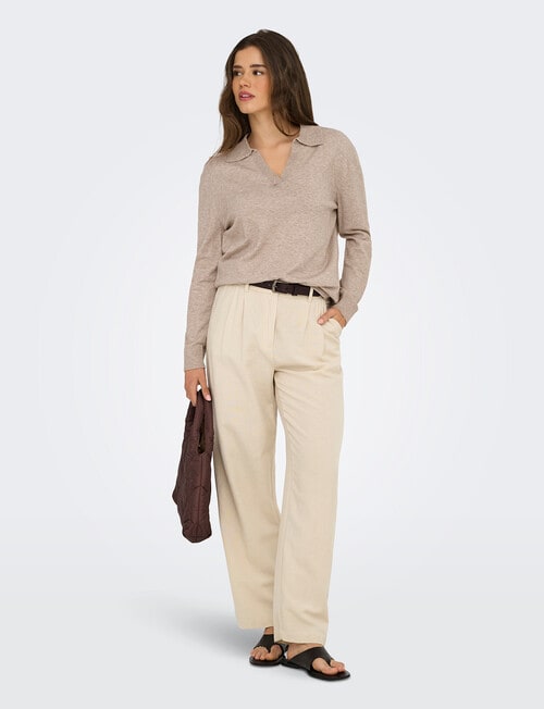 ONLY Ibi Long Sleeve Pullover, Silver Mink Marle product photo View 04 L