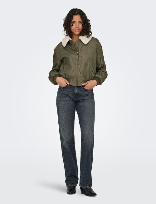 ONLY Suri Washed Bomber Jacket, Kalamata product photo View 04 L