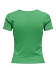ONLY Bina Organic Cotton Short Sleeve Top, Green product photo View 02 S