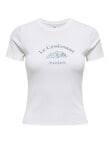 ONLY Bina Organic Cotton Print Top, White product photo