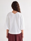 Mineral Layla Woven Top, White product photo View 02 S