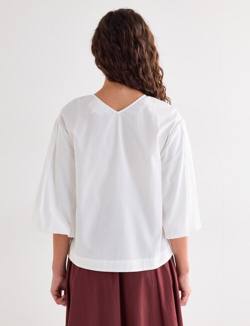 Mineral Layla Woven Top, White product photo View 02 L