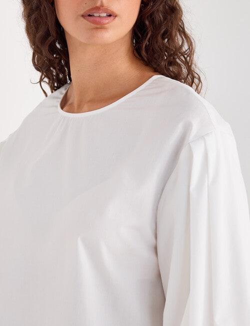 Mineral Layla Woven Top, White product photo View 04 L