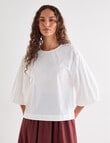 Mineral Layla Woven Top, White product photo View 05 S