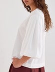 Mineral Layla Woven Top, White product photo View 06 S