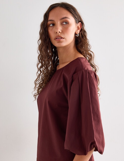 Mineral Layla Woven Top, Pomegranate product photo View 04 L