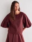 Mineral Layla Woven Top, Pomegranate product photo View 06 S
