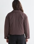 Mineral Kat Cropped Bomber, Ground Coffee product photo View 02 S