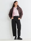 Mineral Kat Cropped Bomber, Ground Coffee product photo View 03 S