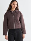 Mineral Kat Cropped Bomber, Ground Coffee product photo View 05 S