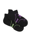 Bonds X-Temp Sport Low Cut Sock, 2-Pack, Black, Sublime & Berry Glaze product photo View 03 S