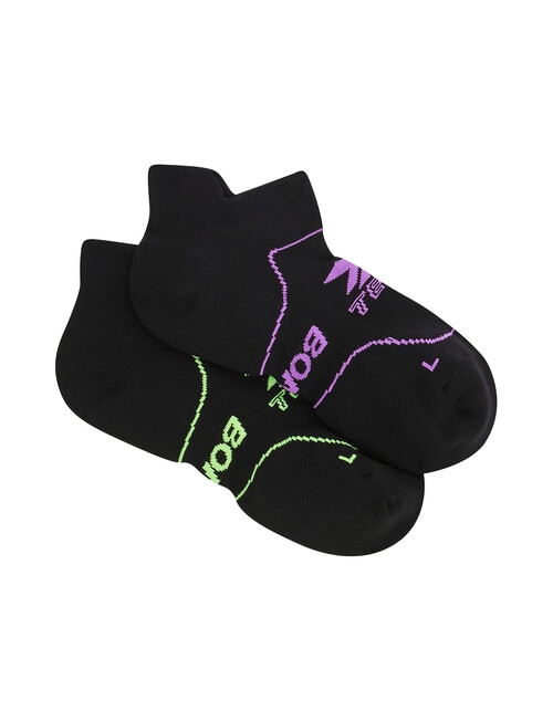 Bonds X-Temp Sport Low Cut Sock, 2-Pack, Black, Sublime & Berry Glaze product photo View 03 L