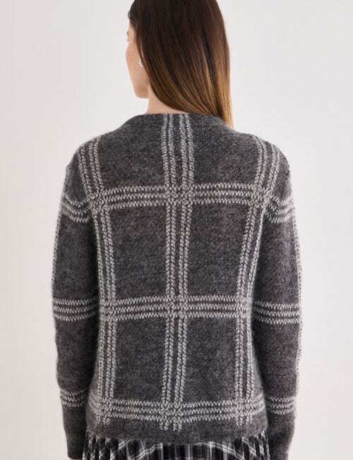 Jigsaw Gridlock Sweater, Charcoal product photo View 02 L
