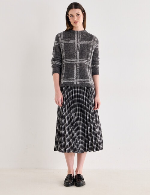 Jigsaw Gridlock Sweater, Charcoal product photo View 03 L