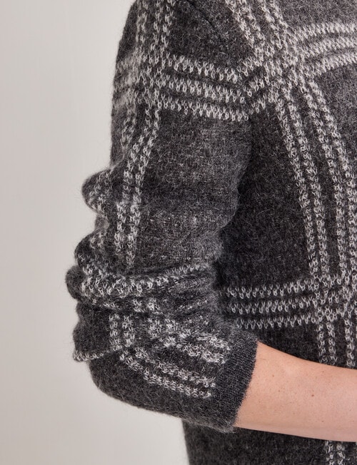 Jigsaw Gridlock Sweater, Charcoal product photo View 05 L