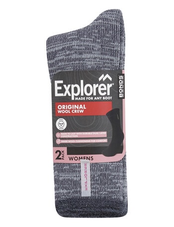 Bonds Explorer Wool Blend Crew Sock, Black & Navy product photo