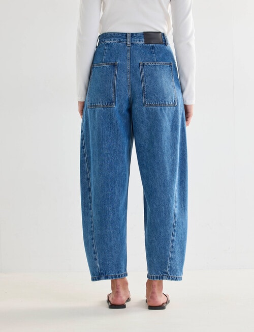 Mineral Stevie Relaxed Barrel Jean, True Blue product photo View 02 L