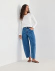 Mineral Stevie Relaxed Barrel Jean, True Blue product photo