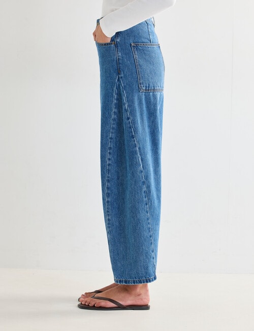 Mineral Stevie Relaxed Barrel Jean, True Blue product photo View 04 L