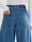 Mineral Stevie Relaxed Barrel Jean, True Blue product photo View 06 S