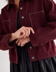 Mineral Benny Stud Jacket, Pomegranate product photo View 04 S