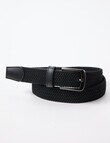 Chisel Braided Stretch Belt, Black product photo View 02 S